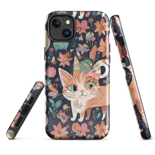 Moonlit Cat Garden on a MagSafe Tough Case for iPhone®