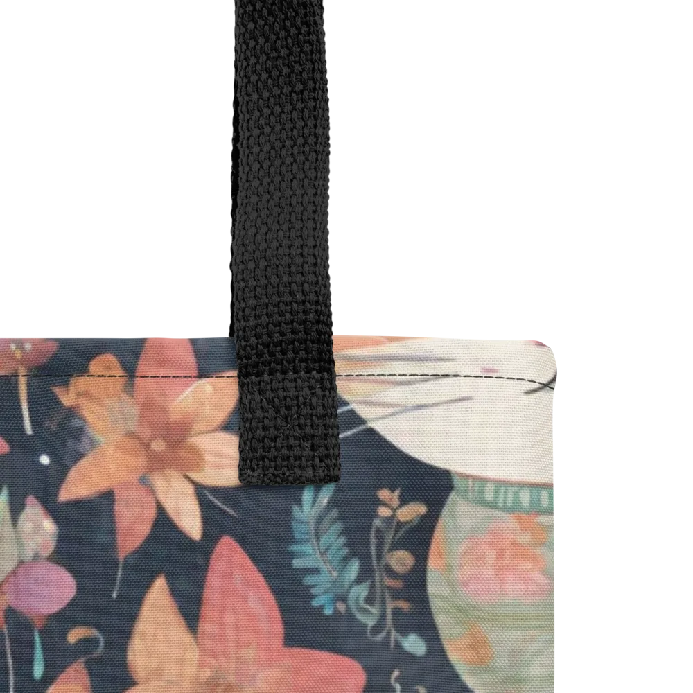 Moonlit Cat Garden on Tote Bag — Product details