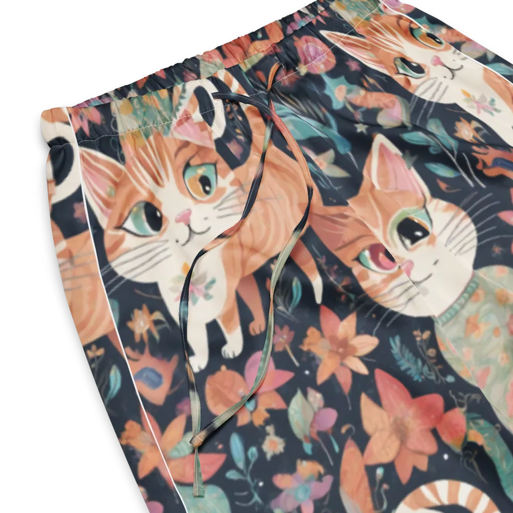 Moonlit Cat Garden on Women's Pajama Pants — Product details