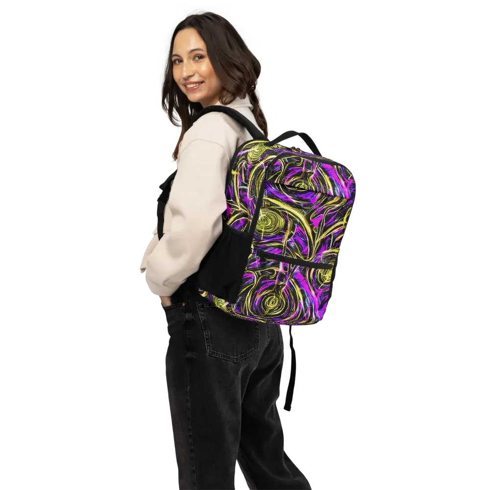 Ultraviolet Whirl on Utility Backpack — Back