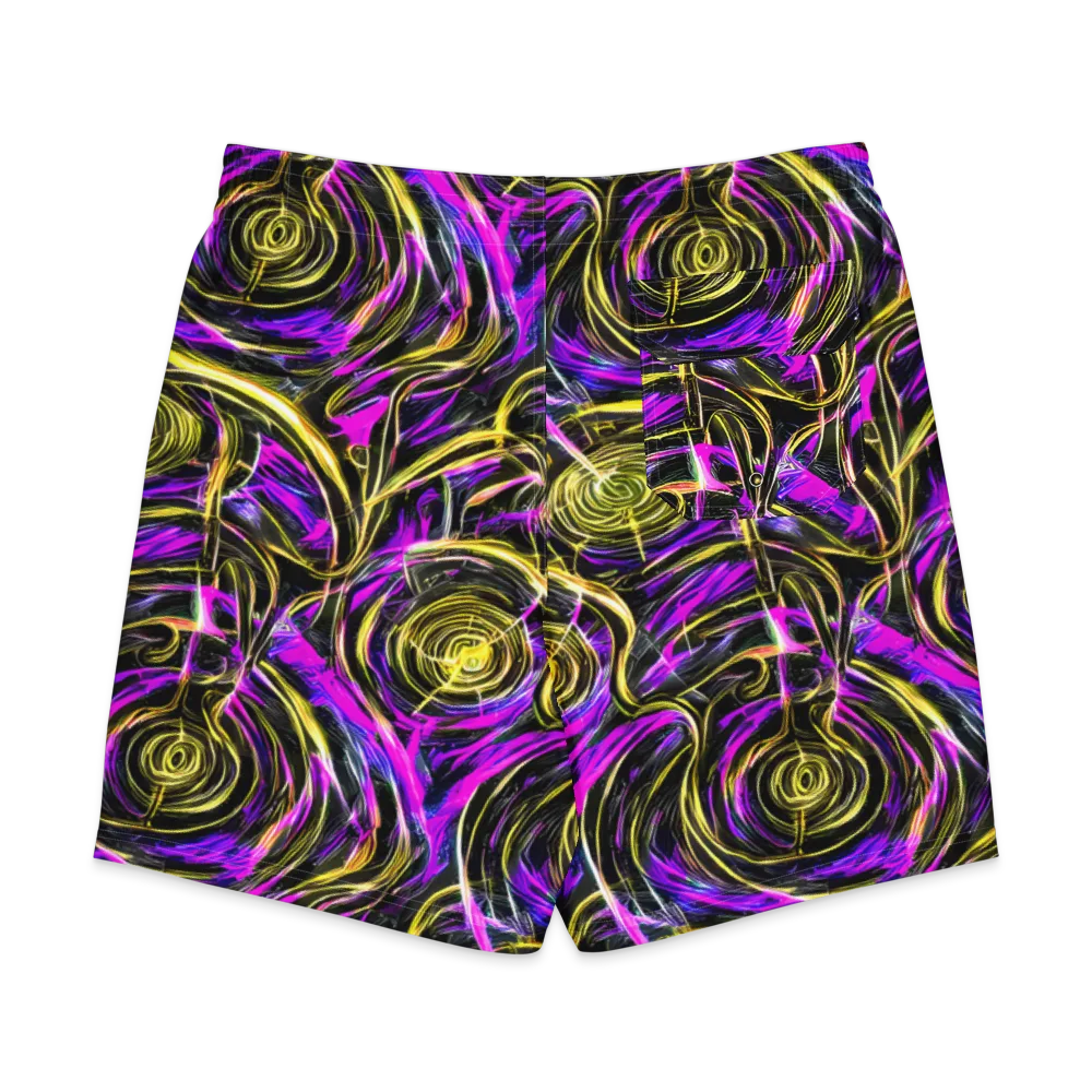 Ultraviolet Whirl on Men's Board Shorts — Back