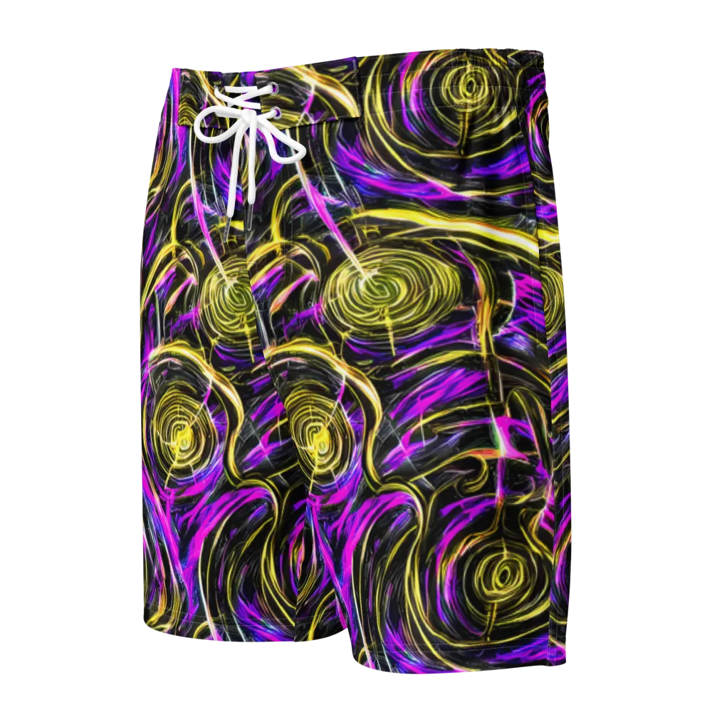 Ultraviolet Whirl on Men's Board Shorts — Front