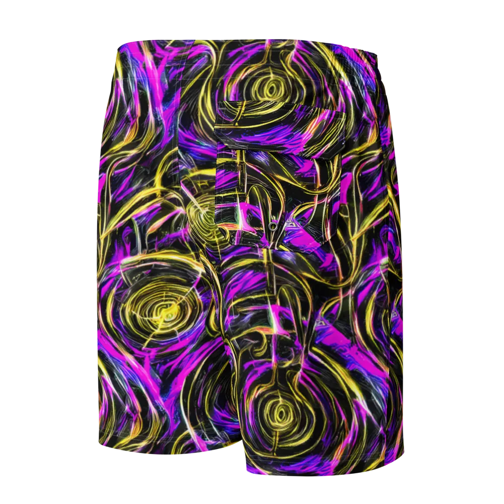 Ultraviolet Whirl on Men's Board Shorts — Back
