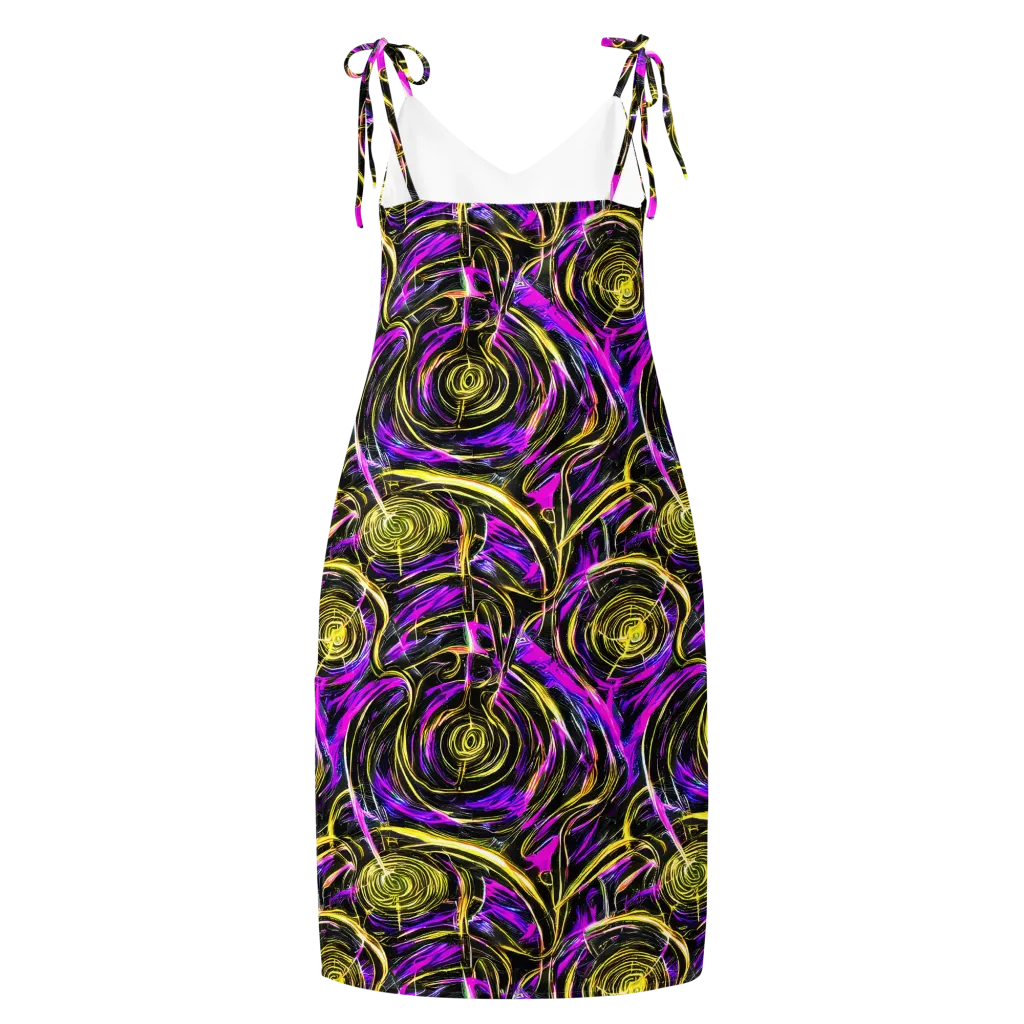 Ultraviolet Whirl on Slip Dress — Back