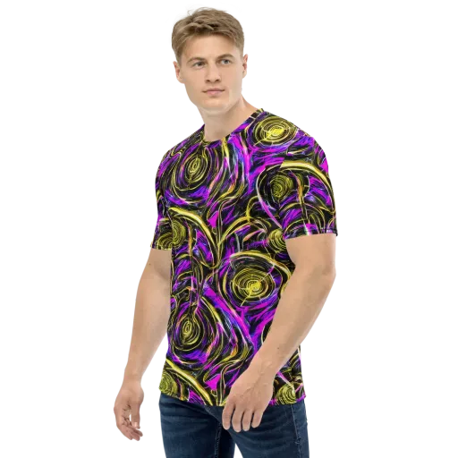 Ultraviolet Whirl on a Men's Crew Neck T-Shirt