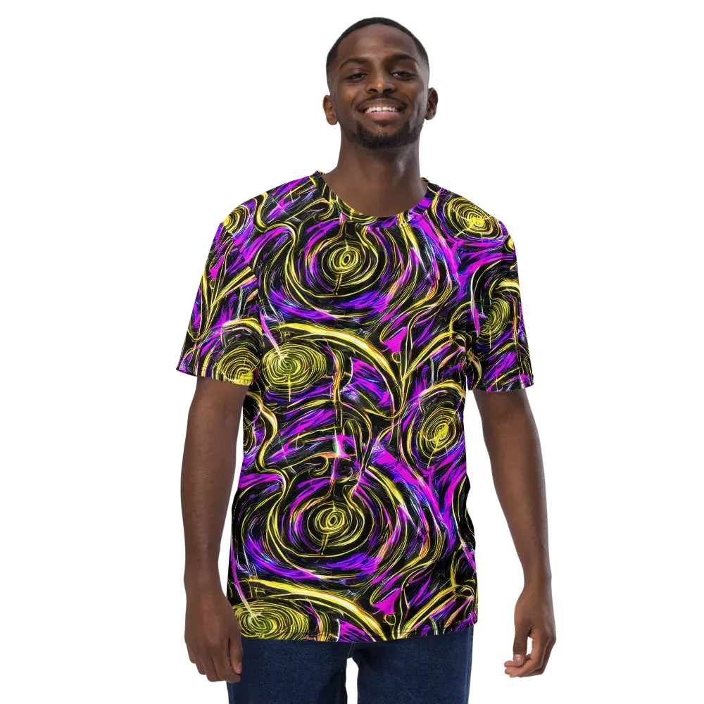 Ultraviolet Whirl on Men's Crew Neck T-Shirt — Front