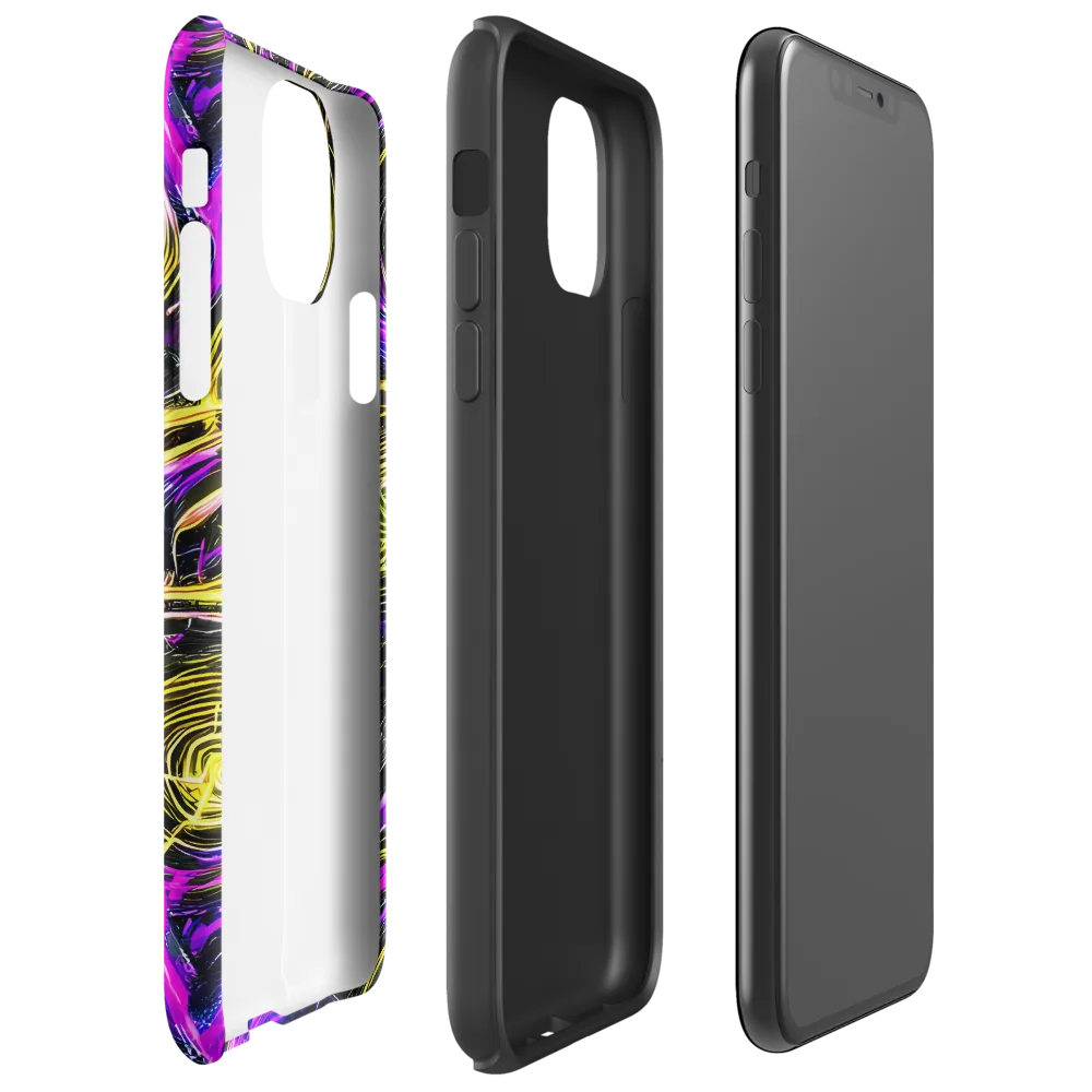 Ultraviolet Whirl on Tough Case for iPhone® — Right