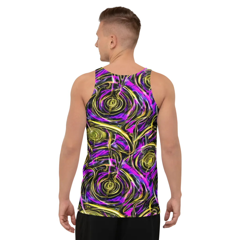 Ultraviolet Whirl on Men's Tank Top — Back