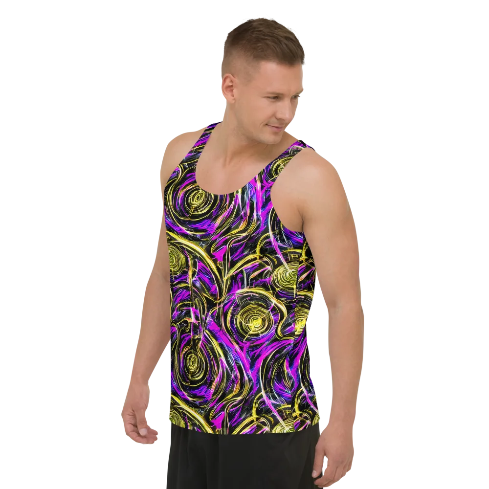 Ultraviolet Whirl on Men's Tank Top — Left Front