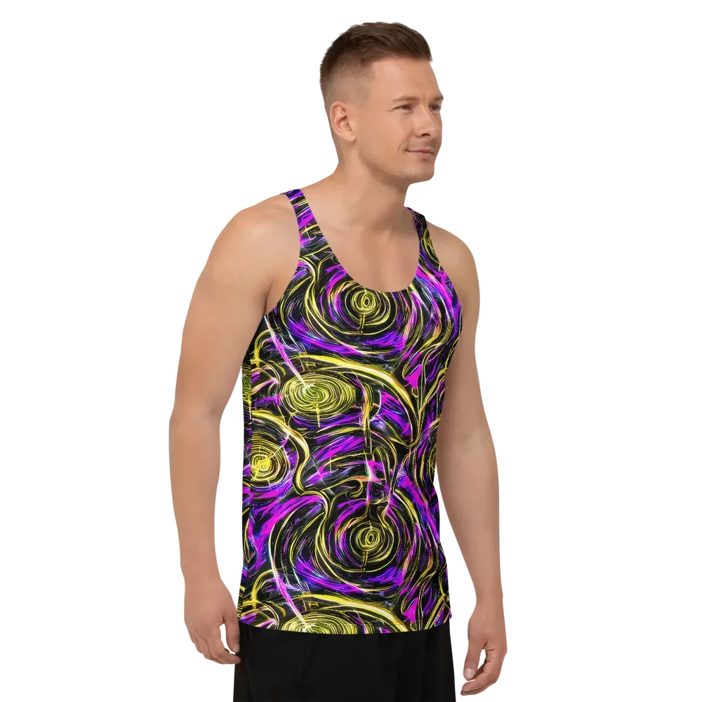 Ultraviolet Whirl on Men's Tank Top — Right Front