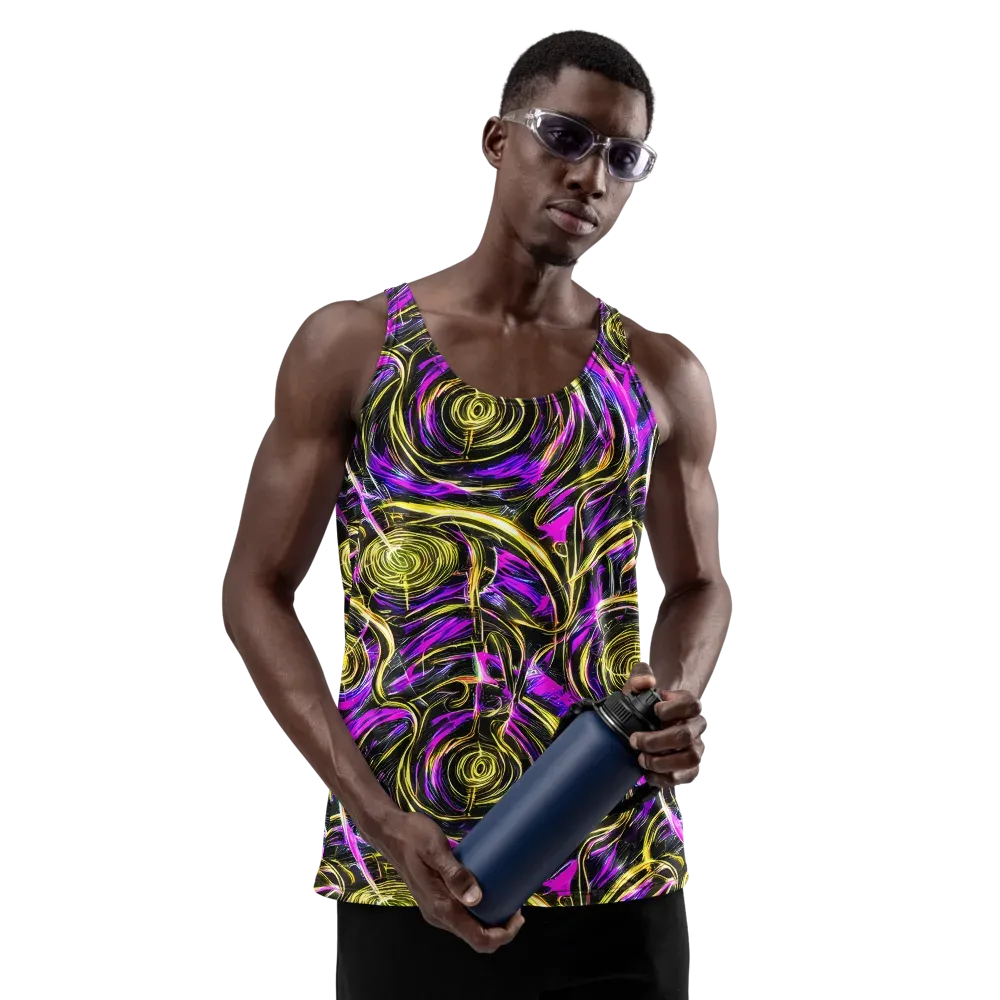 Ultraviolet Whirl on Men's Tank Top — Front