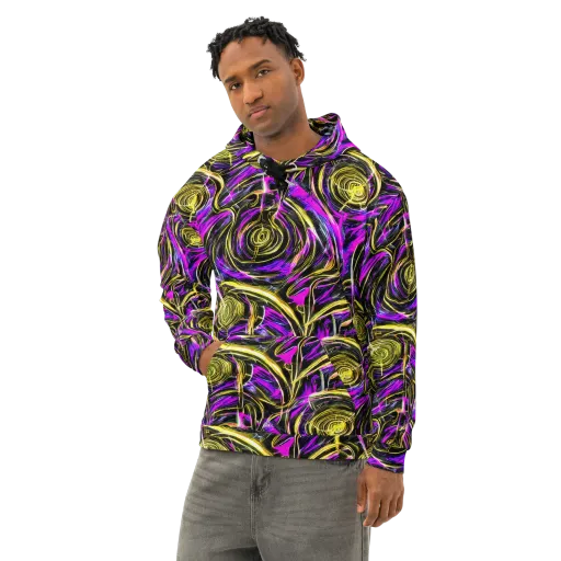 Ultraviolet Whirl on a Cotton Hoodie