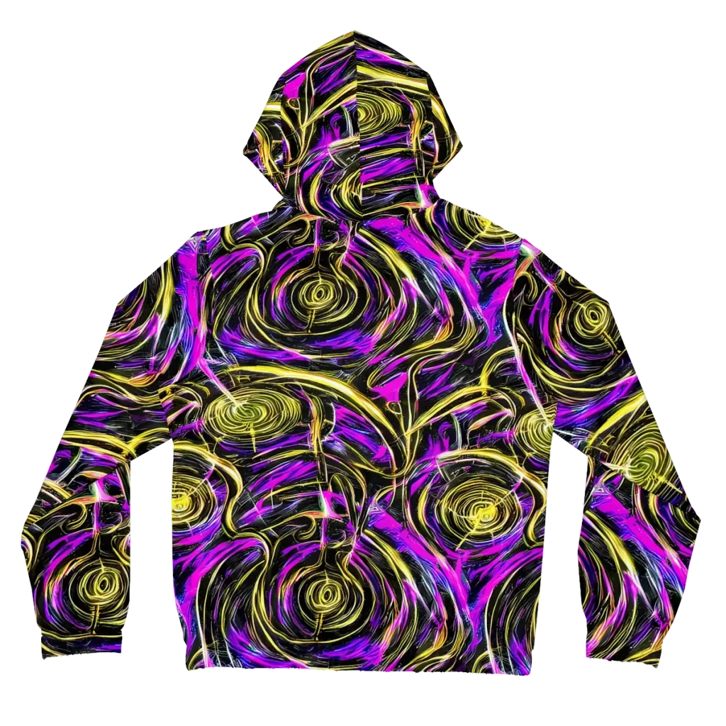 Ultraviolet Whirl on Women's Full-Zip Hoodie — Back
