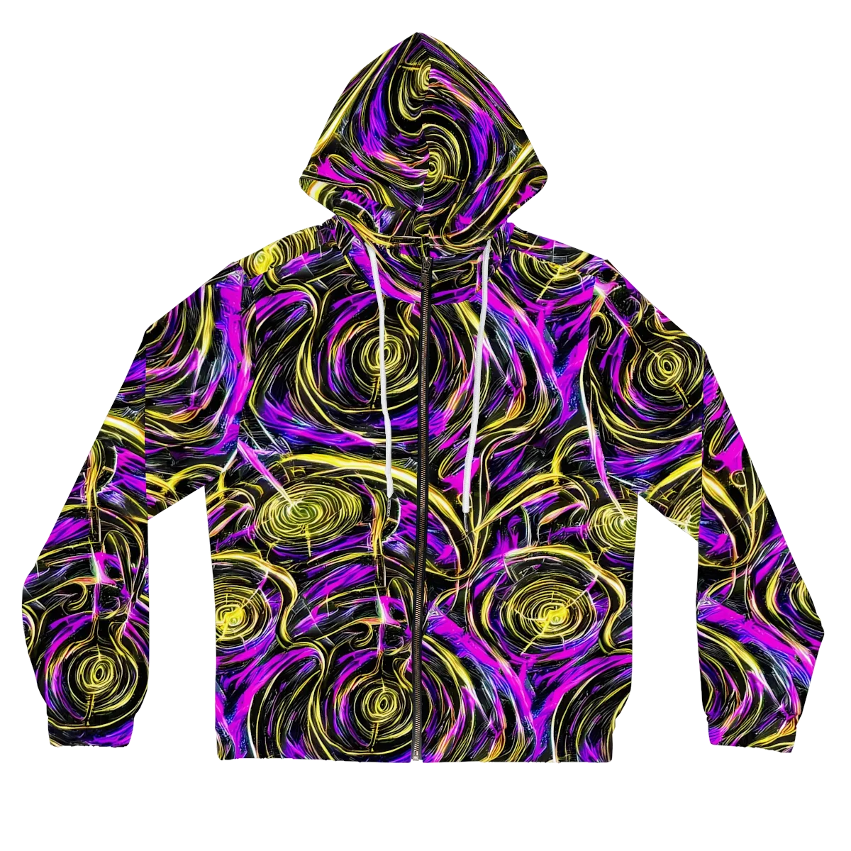 Ultraviolet Whirl on Women's Full-Zip Hoodie — Front