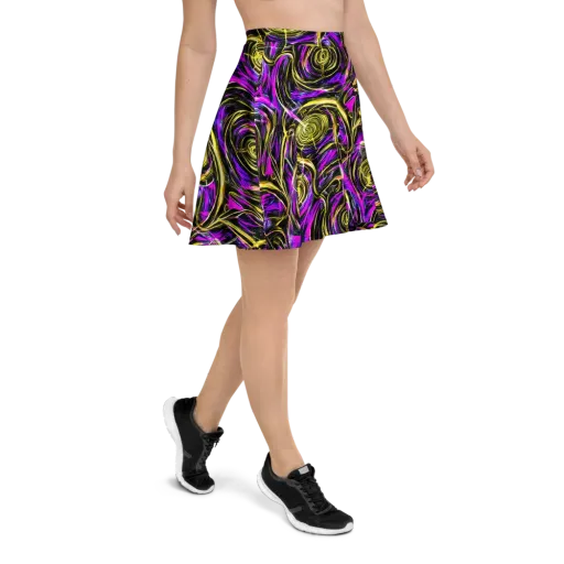 Ultraviolet Whirl on a Skater Skirt