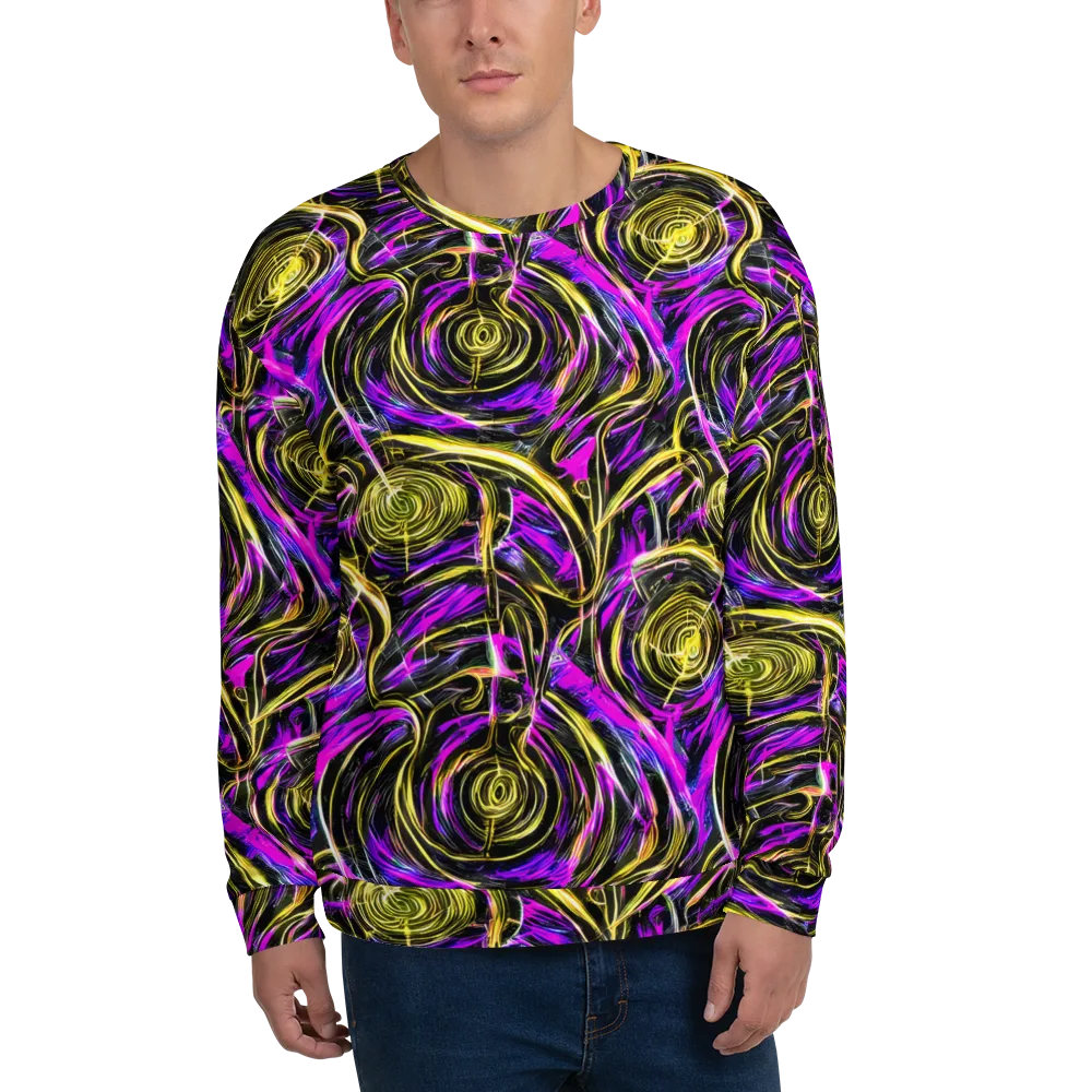 Ultraviolet Whirl on Sweatshirt — Front