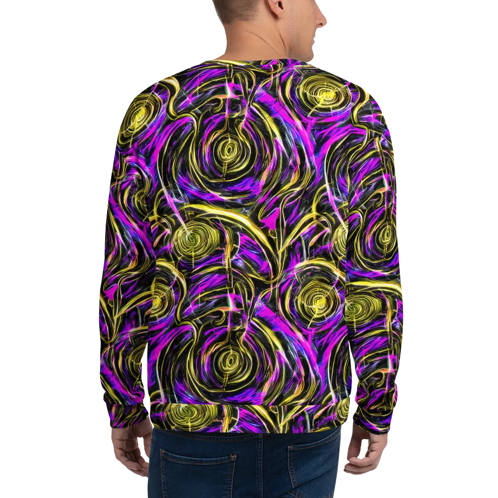 Ultraviolet Whirl on Sweatshirt — Back