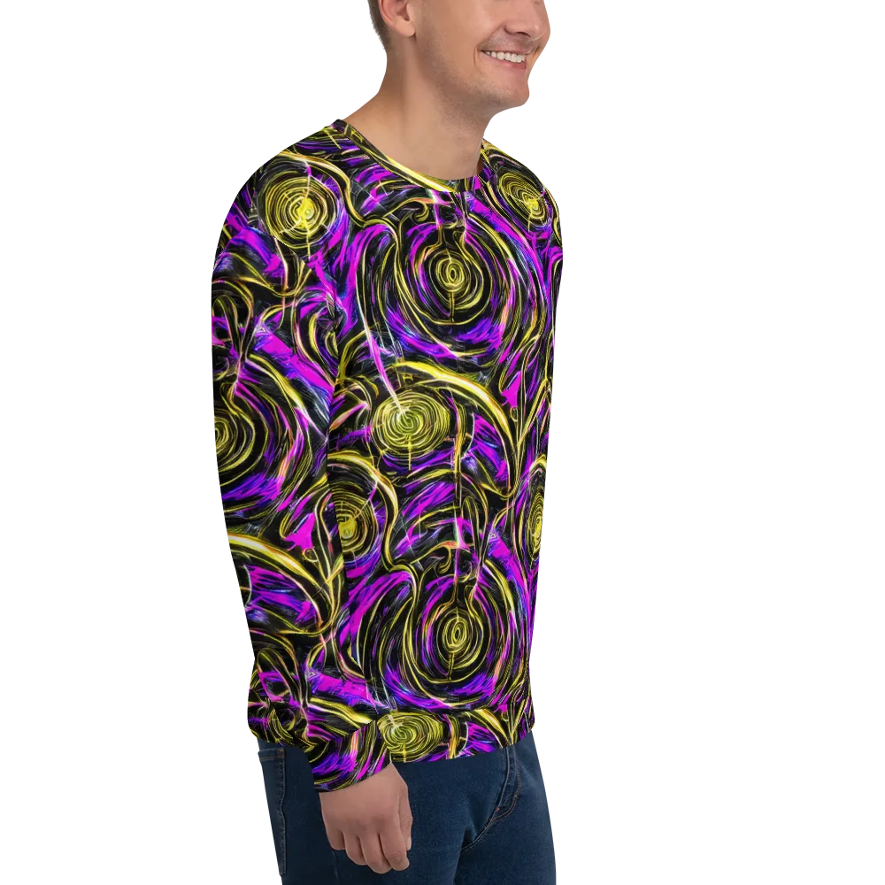 Ultraviolet Whirl on Sweatshirt — Right Front