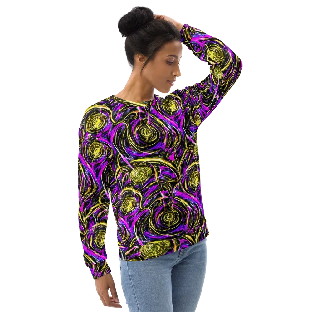 Ultraviolet Whirl on Sweatshirt — Right Front
