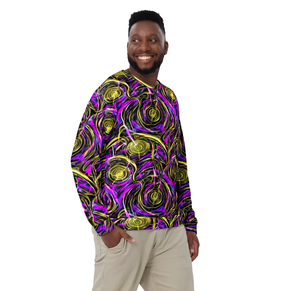 Ultraviolet Whirl on Sweatshirt — Front