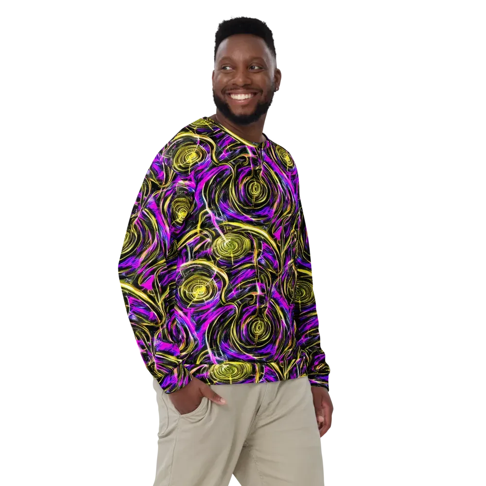 Ultraviolet Whirl on Sweatshirt — Front