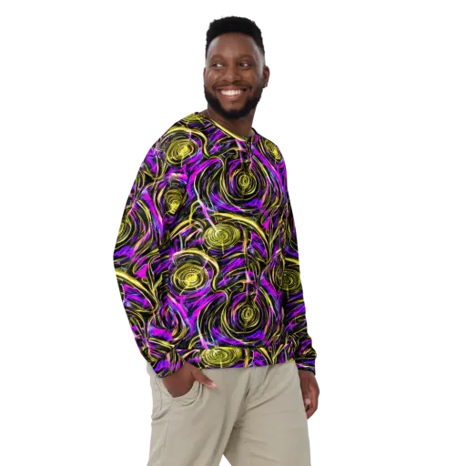 Ultraviolet Whirl on a Sweatshirt