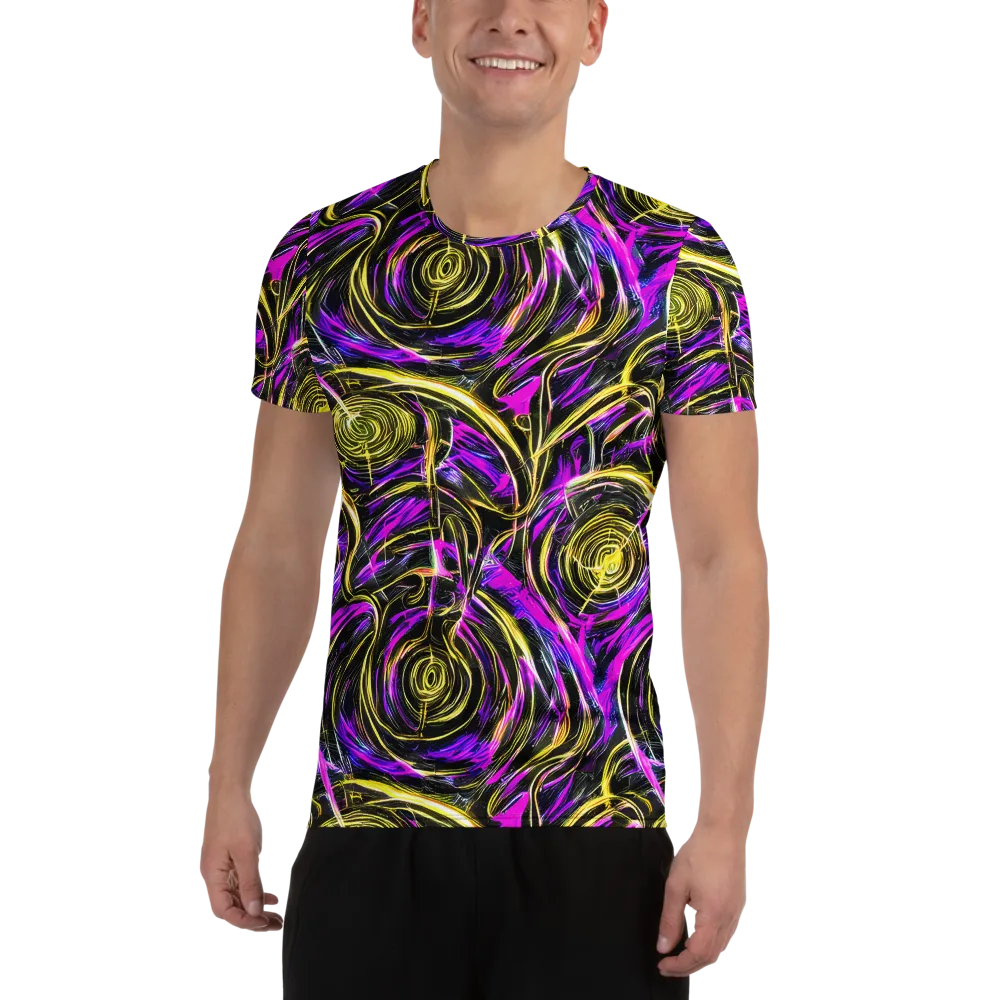 Ultraviolet Whirl on Men's Athletic T-Shirt — Front