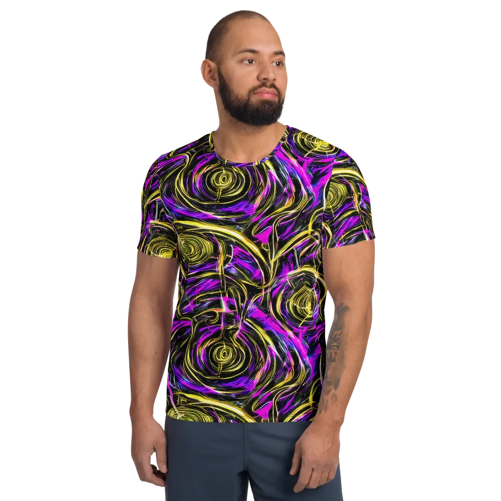 Ultraviolet Whirl on Men's Athletic T-Shirt — Front
