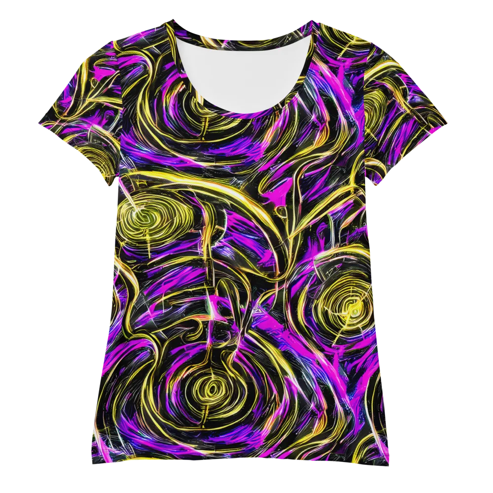 Ultraviolet Whirl on Women's Athletic T-Shirt — Front
