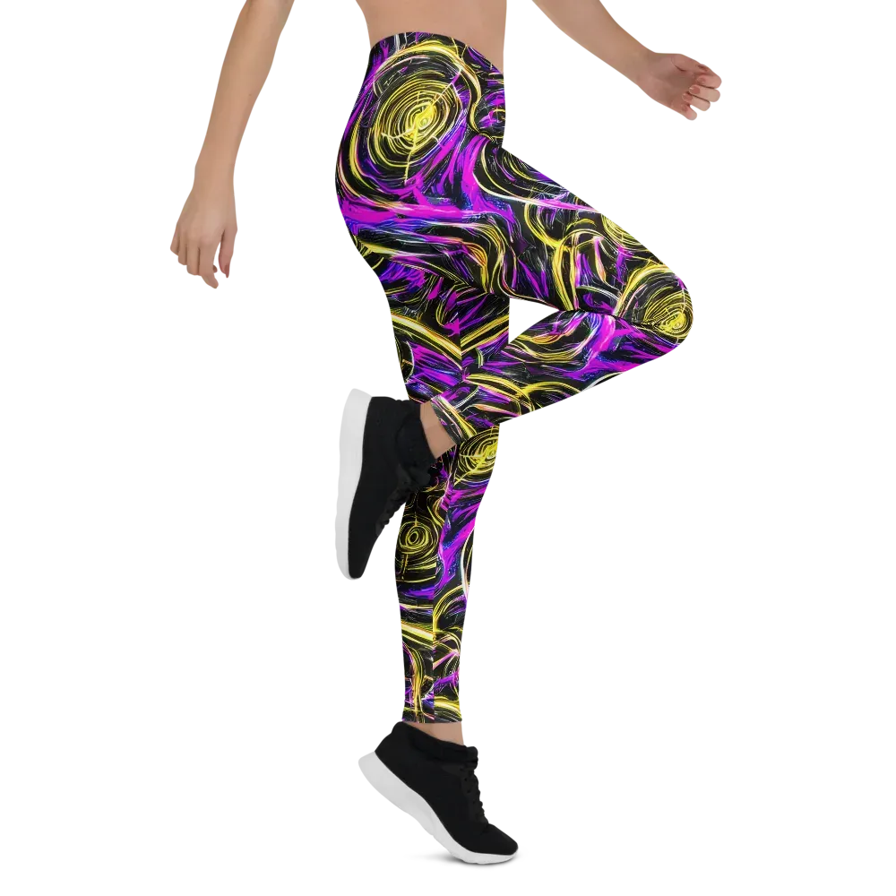 Ultraviolet Whirl on Leggings — Right