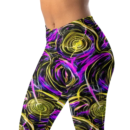 Ultraviolet Whirl on a Leggings