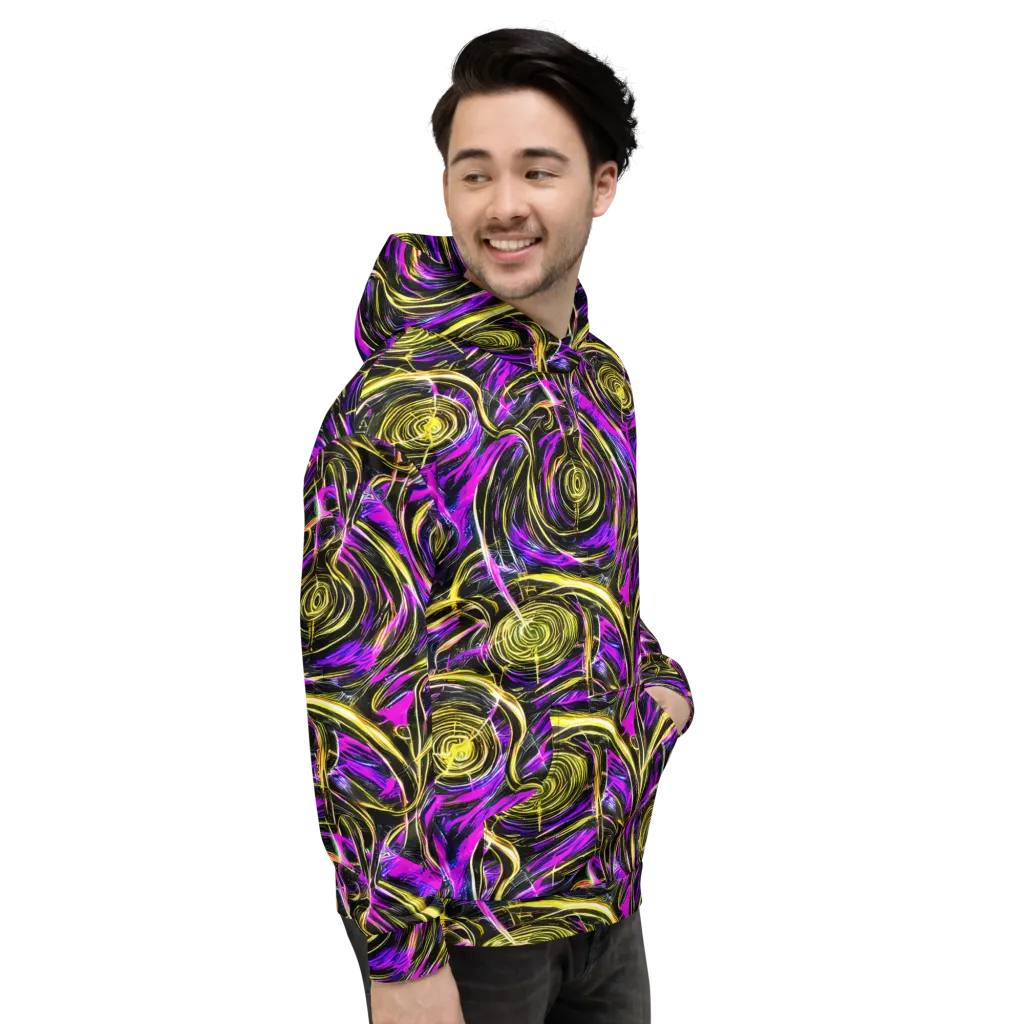 Ultraviolet Whirl on Hoodie — Right