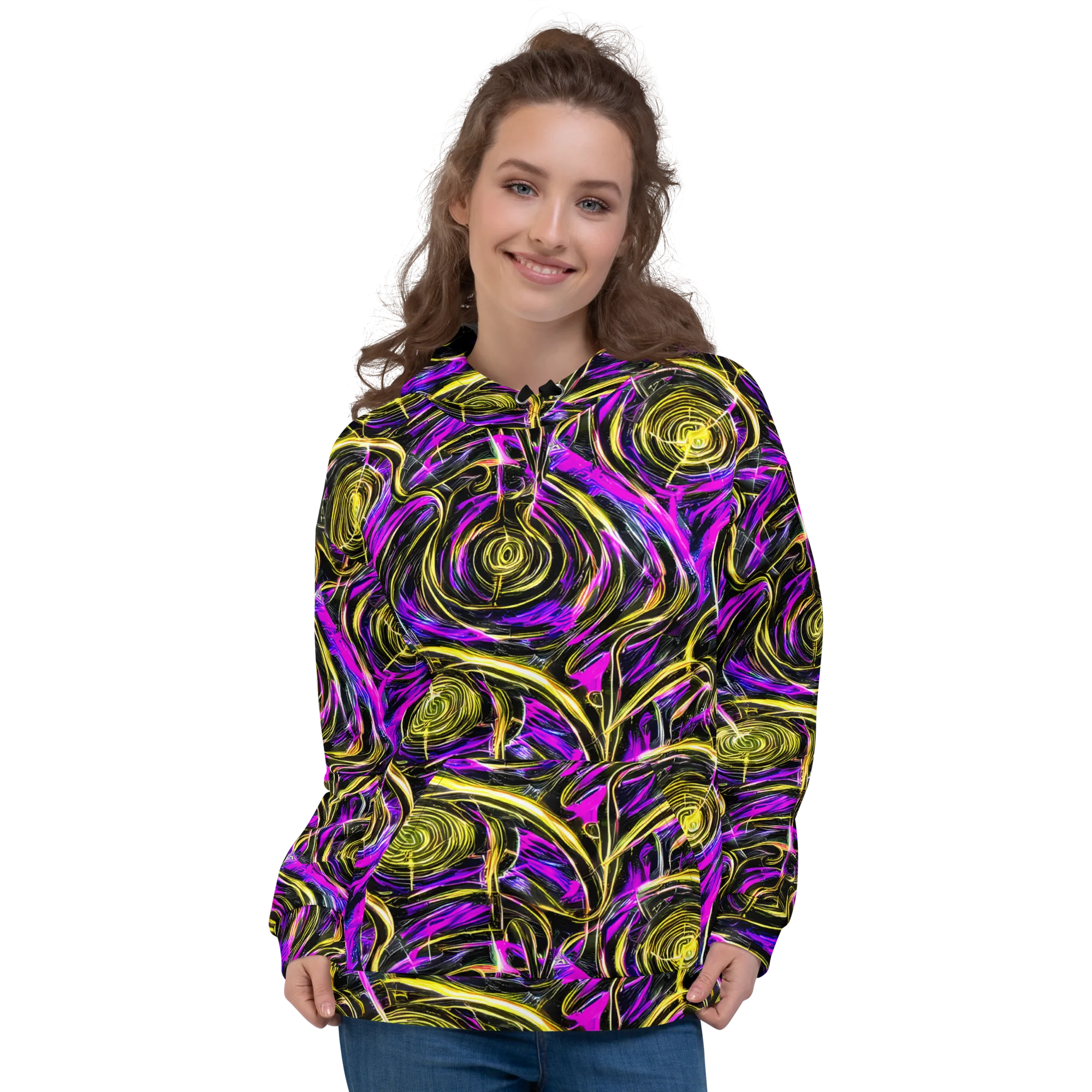 Ultraviolet Whirl on Hoodie — Front