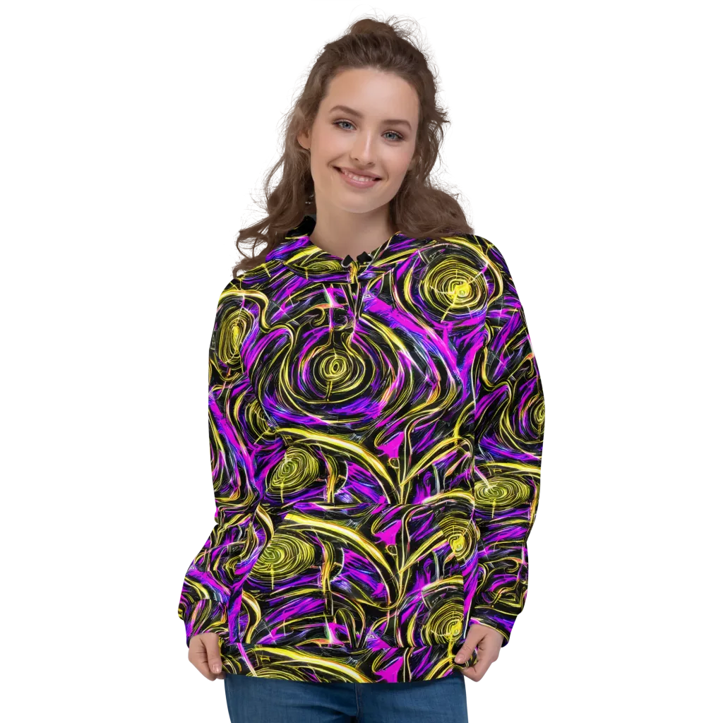 Ultraviolet Whirl on Hoodie — Front