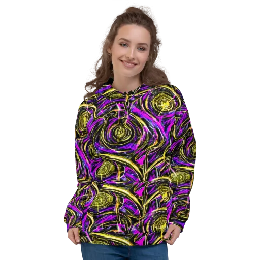 Ultraviolet Whirl on a Hoodie