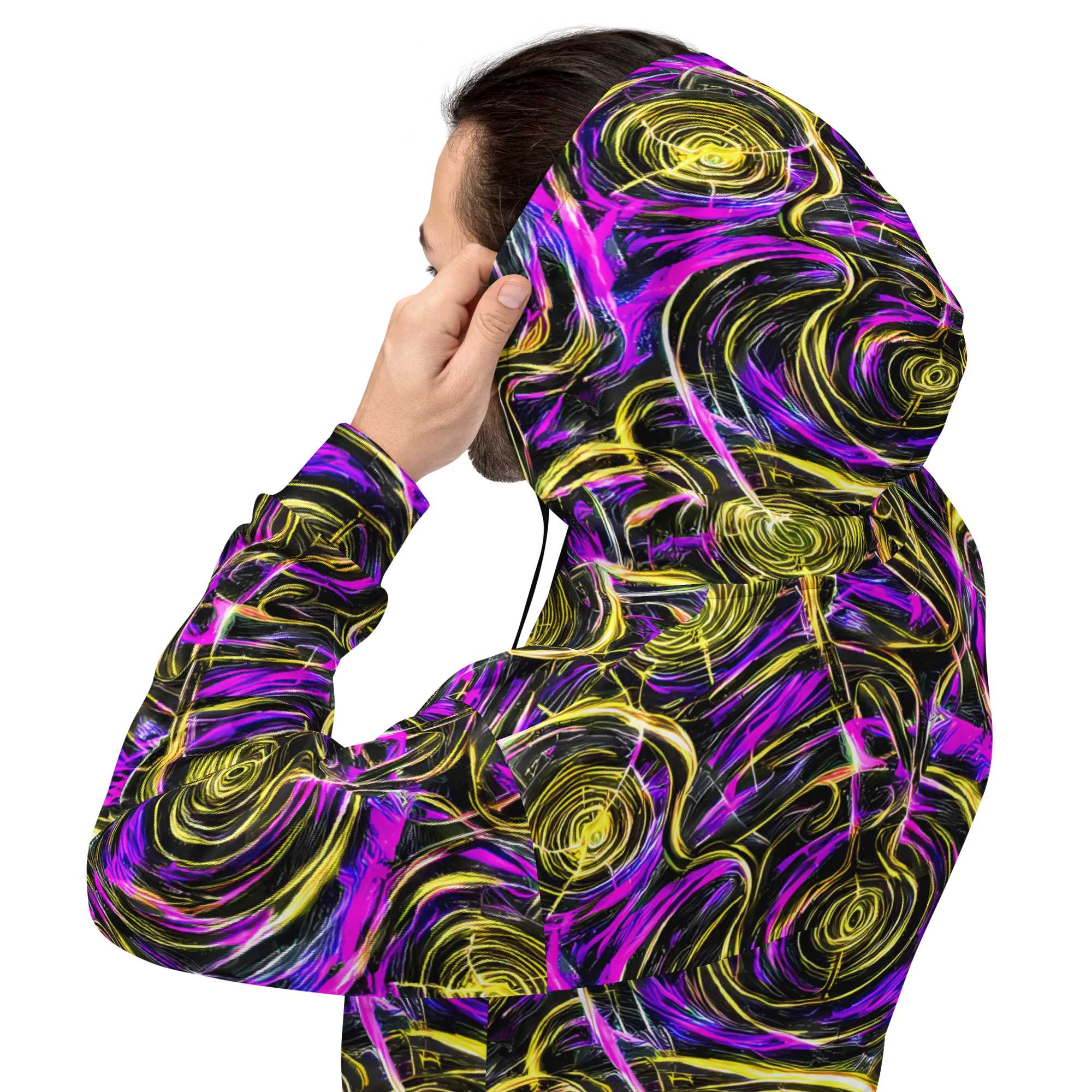 Ultraviolet Whirl on Hoodie — Back