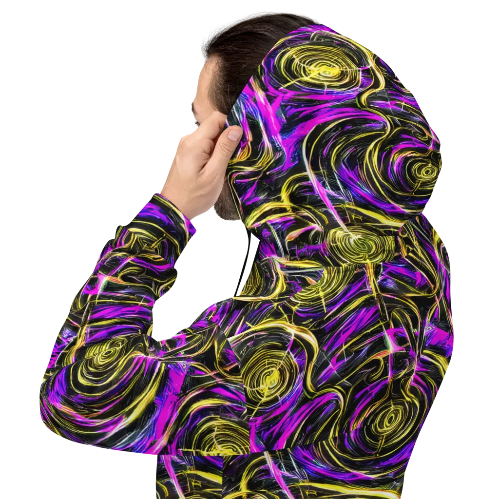 Ultraviolet Whirl on Hoodie — Back