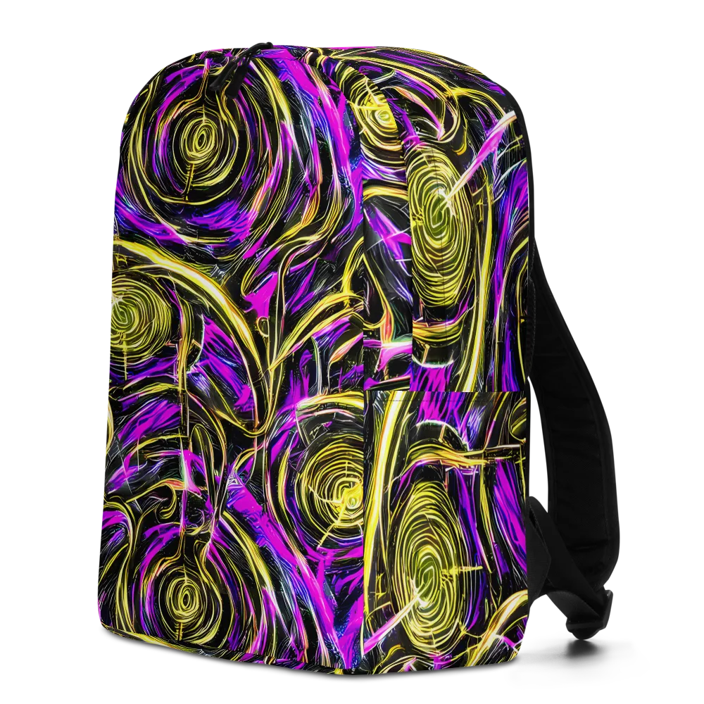 Ultraviolet Whirl on Minimalist Backpack — Left