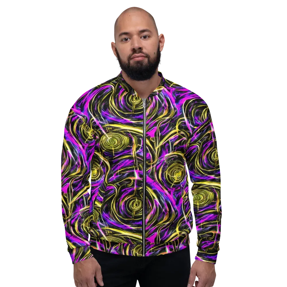 Ultraviolet Whirl on Bomber Jacket — Front