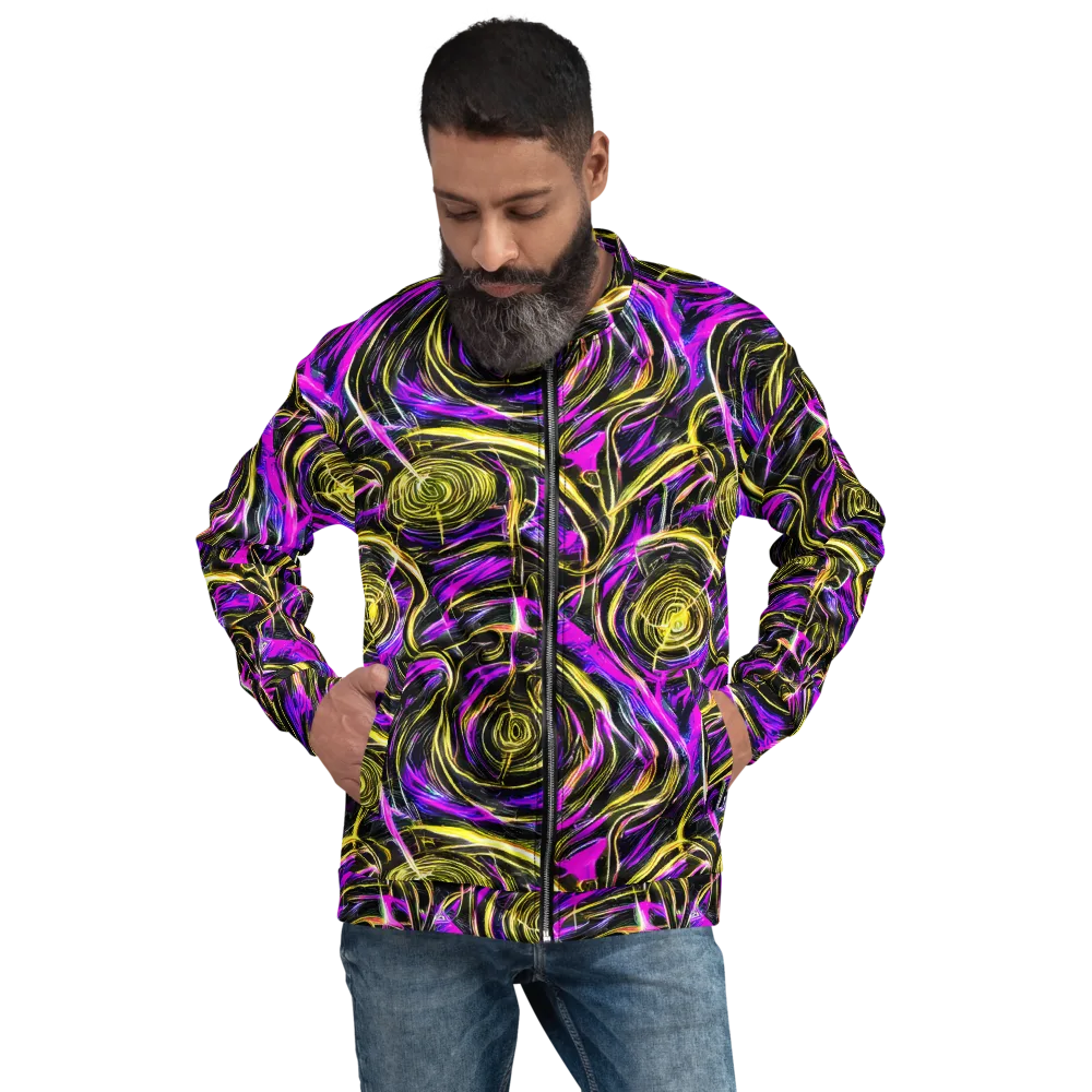 Ultraviolet Whirl on Bomber Jacket — Front