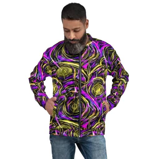 Ultraviolet Whirl on a Bomber Jacket