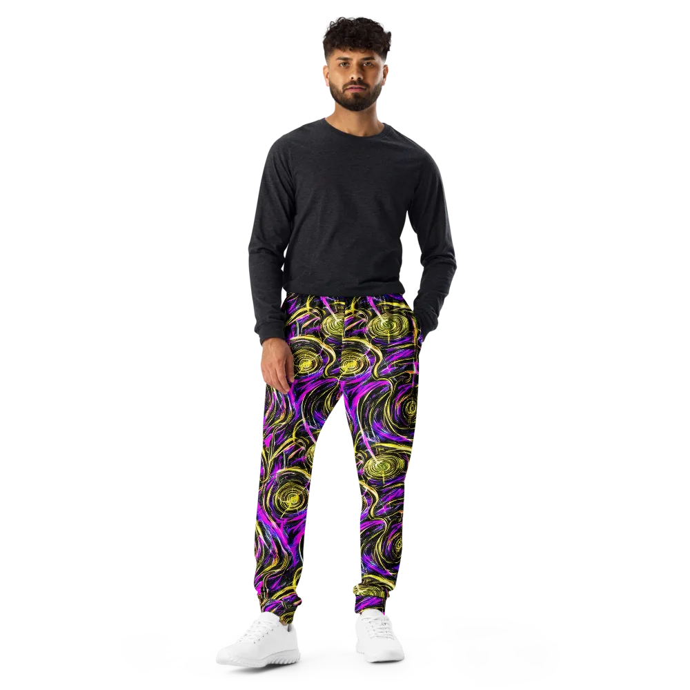 Ultraviolet Whirl on Men's Joggers — Front