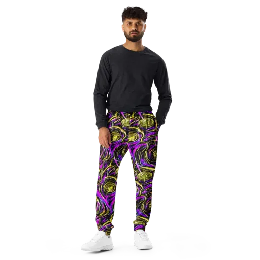 Ultraviolet Whirl on a Men's Joggers