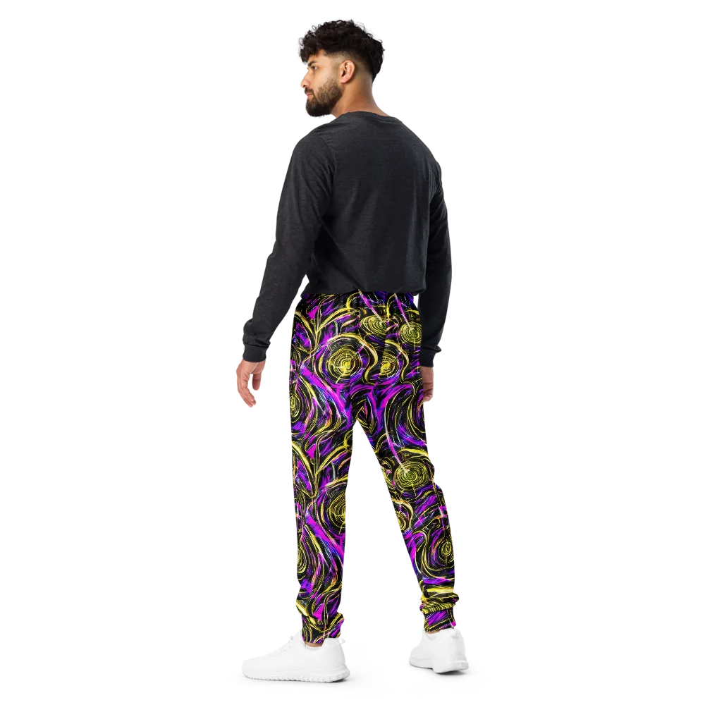 Ultraviolet Whirl on Men's Joggers — Back