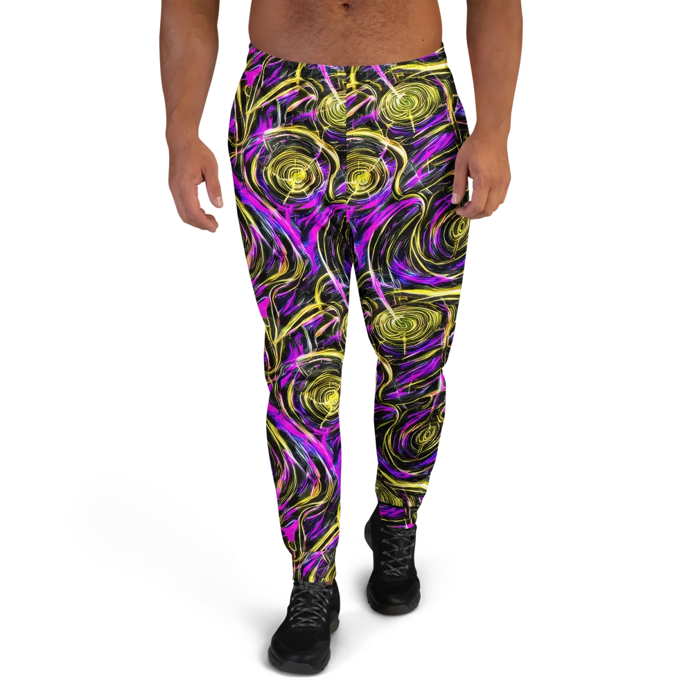 Ultraviolet Whirl on Men's Joggers — Front