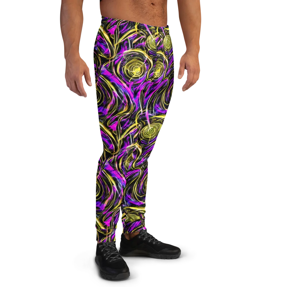 Ultraviolet Whirl on Men's Joggers — Right