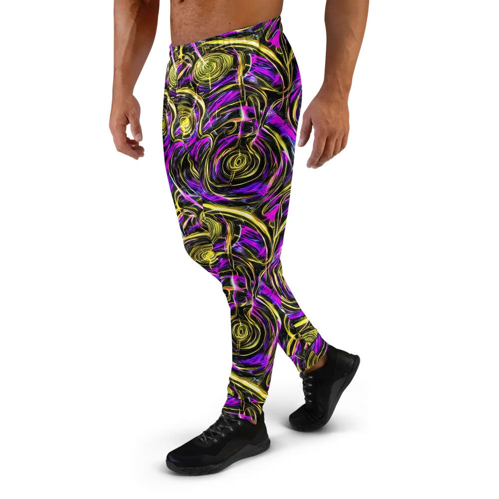 Ultraviolet Whirl on Men's Joggers — Left