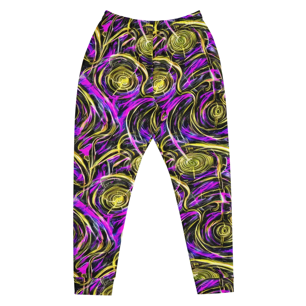 Ultraviolet Whirl on Men's Joggers — Front