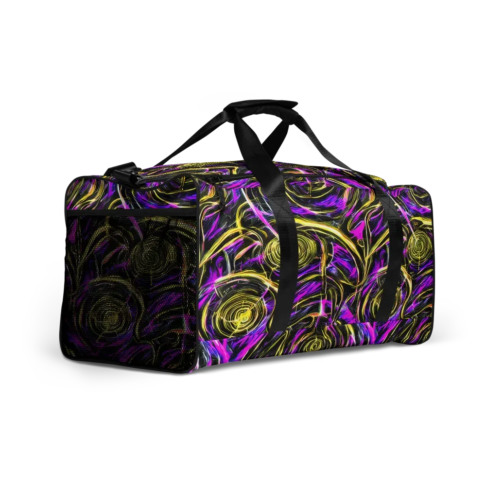Ultraviolet Whirl on Duffle Bag — Right Front