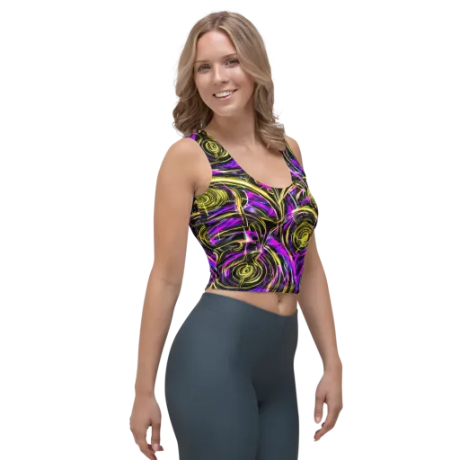 Ultraviolet Whirl on a Crop Top